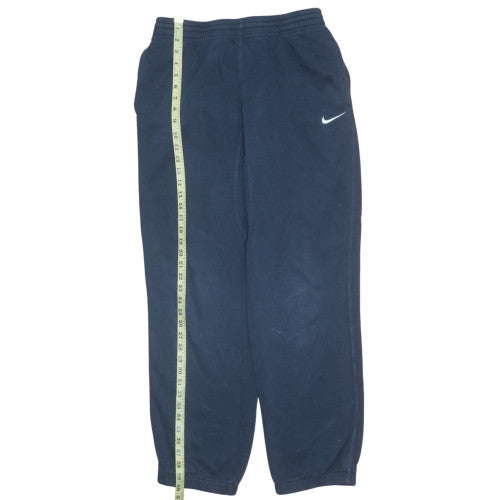 Nike Mens Blue Fleece Sweatpants M Regular Fit Elastic Waist Logo