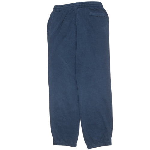 Nike Mens Blue Fleece Sweatpants M Regular Fit Elastic Waist Logo