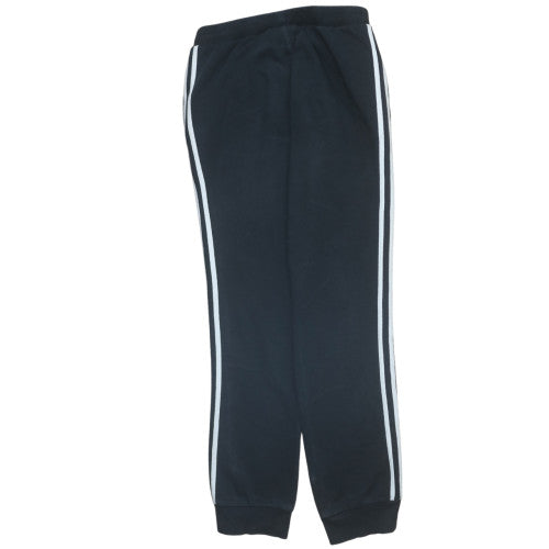 Adidas Mens Black S Sweatpants Jogger Trousers with White Stripes