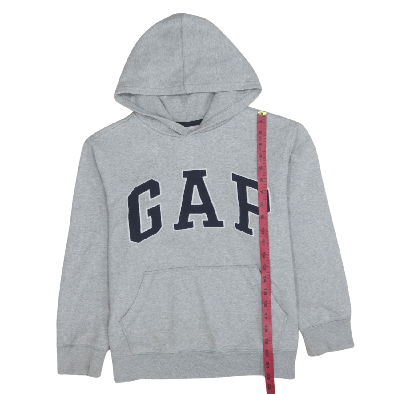 GAP Kids Boys Grey XL Pullover Hoodie Cotton Blend Logo Design