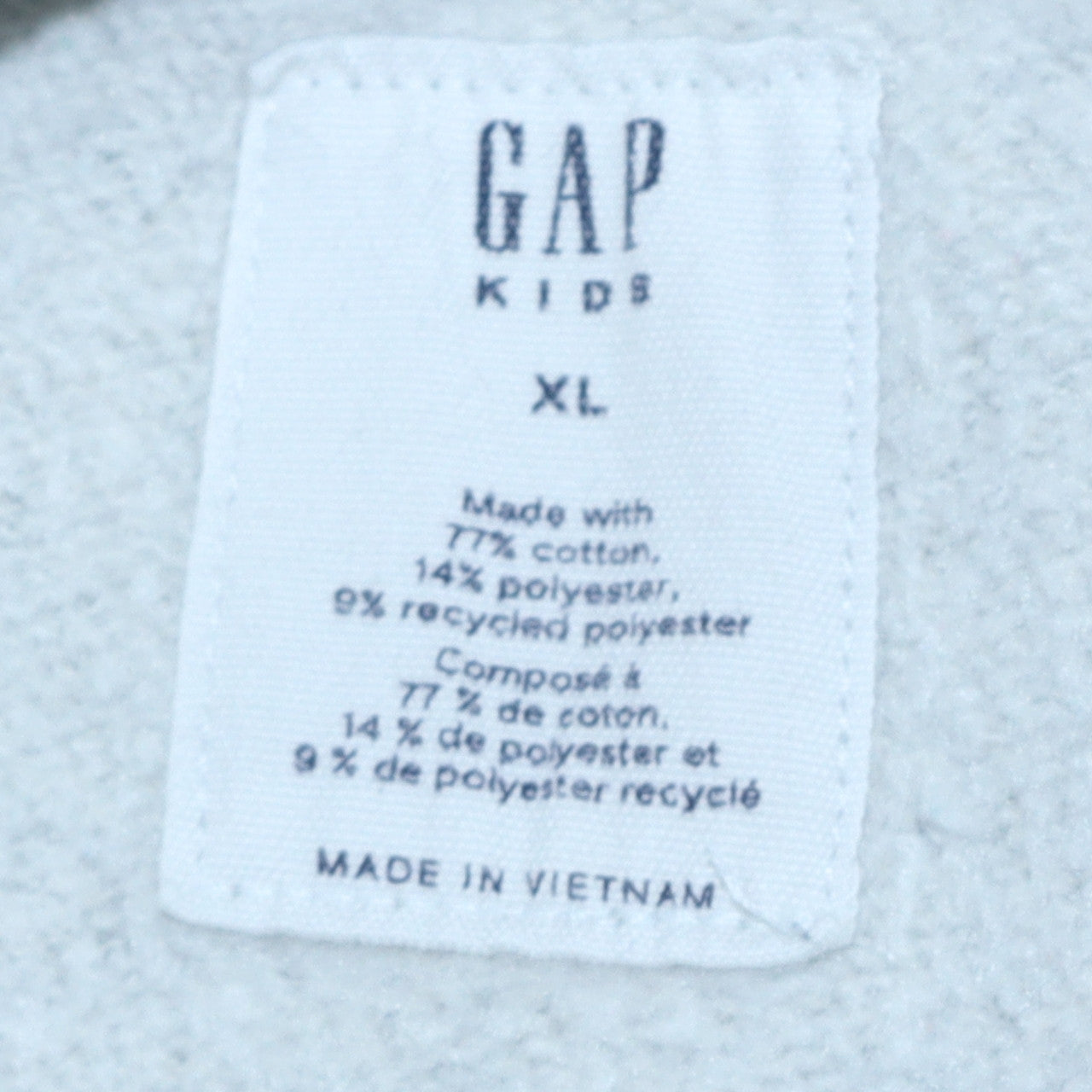 GAP Kids Boys Grey XL Pullover Hoodie Cotton Blend Logo Design