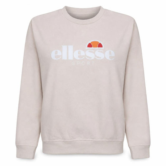 Ellesse Women Beige Crew Neck Pullover Sweatshirt UK 10