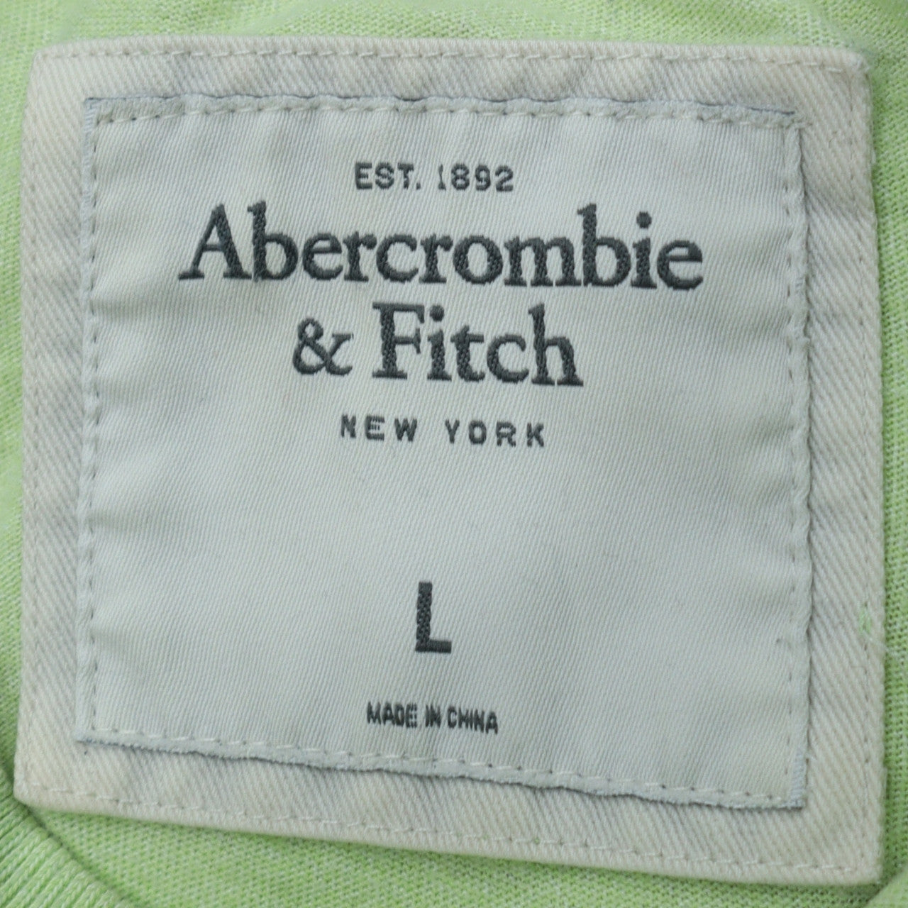 Abercrombie & Fitch Men's Green Crew Neck Muscle Fit T-Shirt Size L