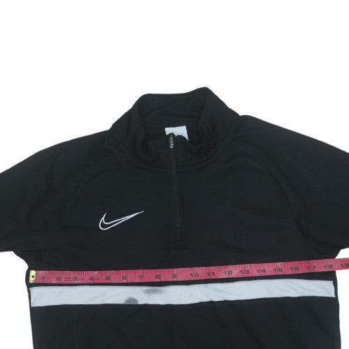 Nike Men's Black Dri-Fit 1/4 Zip Athletic Sweatshirt S