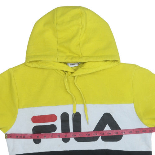FILA Men's Multicoloured Pullover Hoodie Size M Logo Sportswear