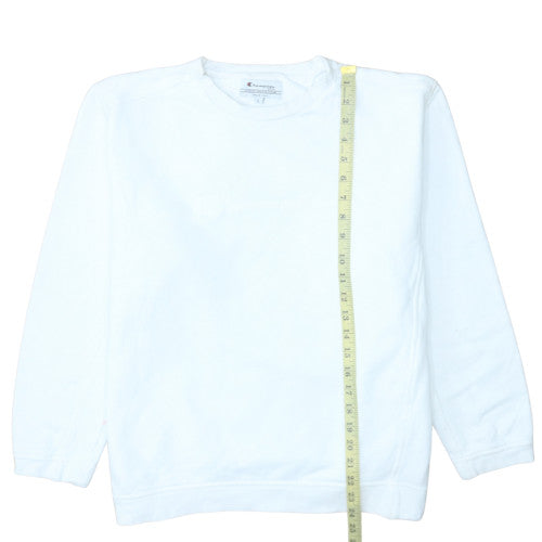 Champion Women's White Pullover Sweatshirt L Classic Fit