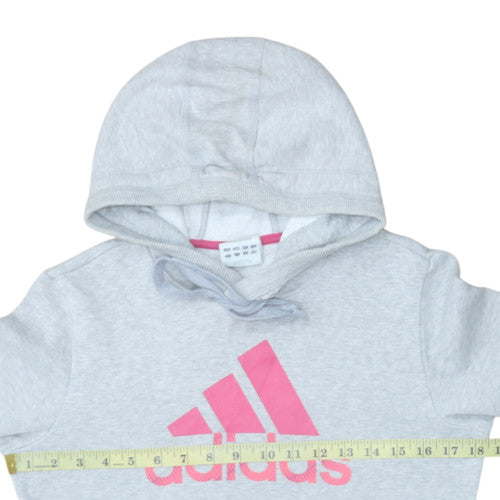 Adidas Women’s Grey Hoodie Size 12 Pullover Hooded Sweatshirt