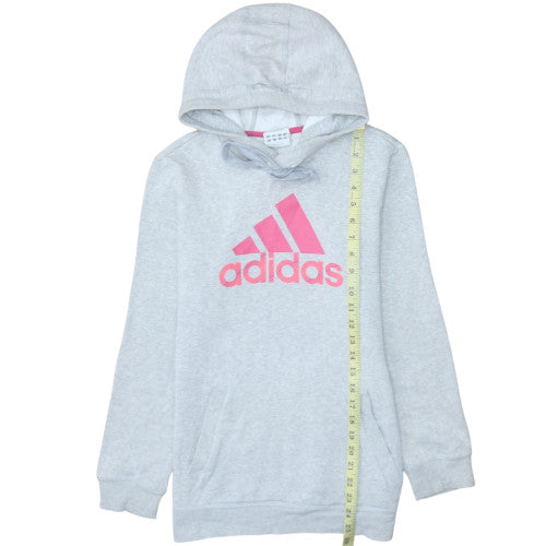 Adidas Women’s Grey Hoodie Size 12 Pullover Hooded Sweatshirt
