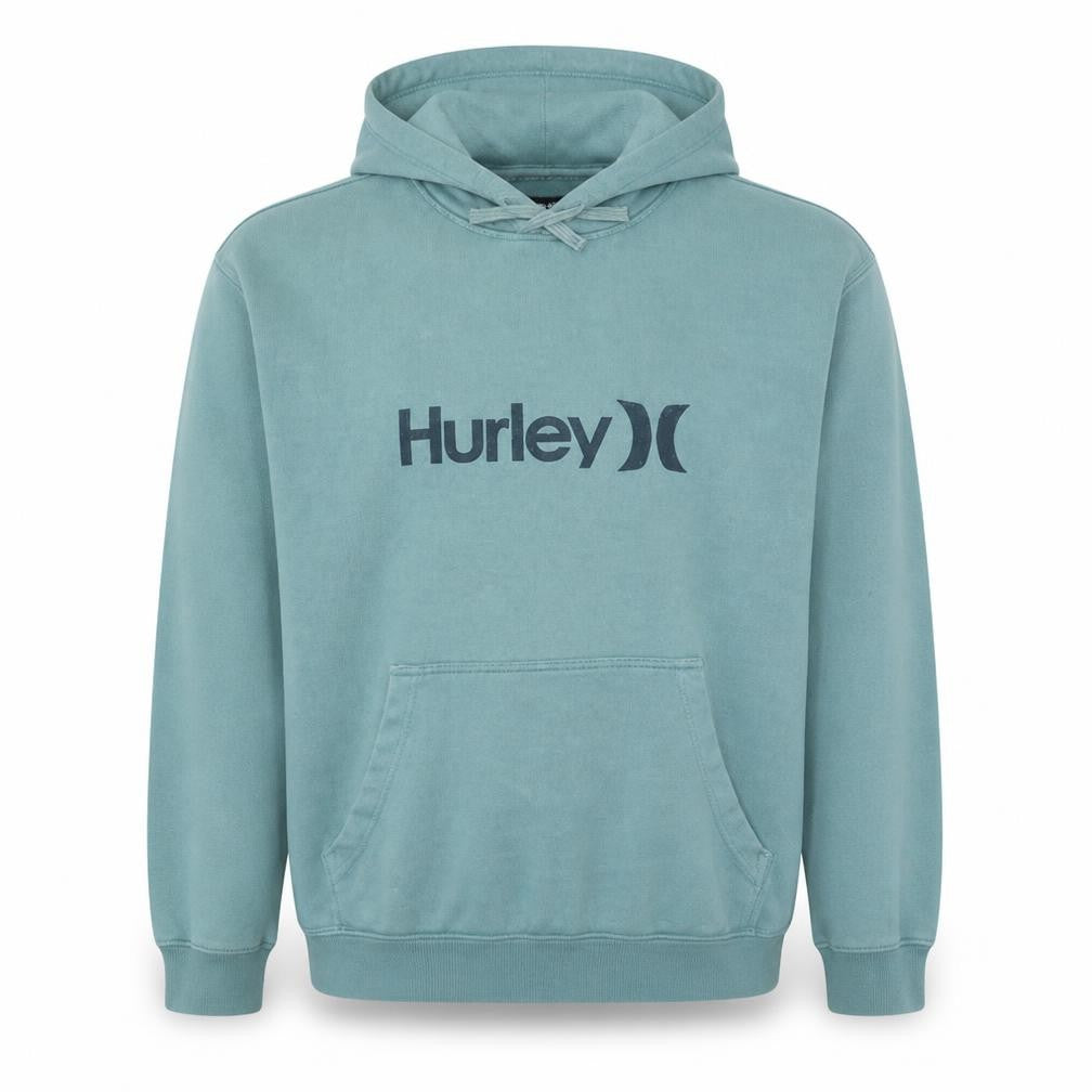 Hurley Men’s Green Pullover Hoodie Small Fleece Logo Sweatshirt