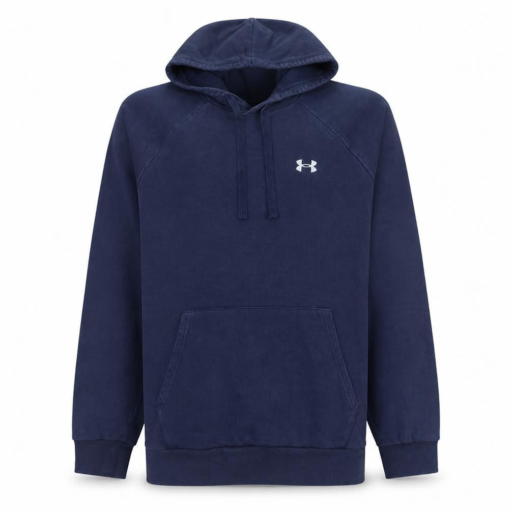 Under Armour Mens Blue Pullover Hoodie L Relaxed Fit Fleece