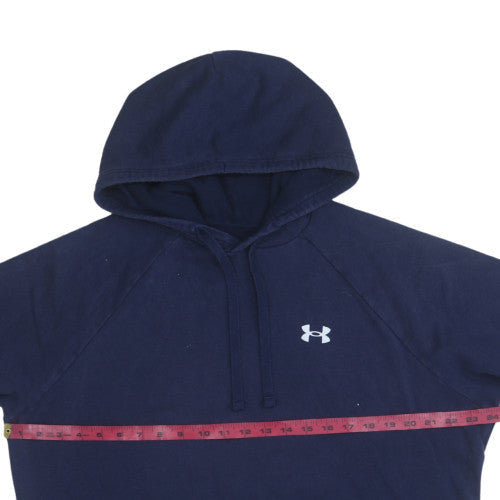 Under Armour Mens Blue Pullover Hoodie L Relaxed Fit Fleece