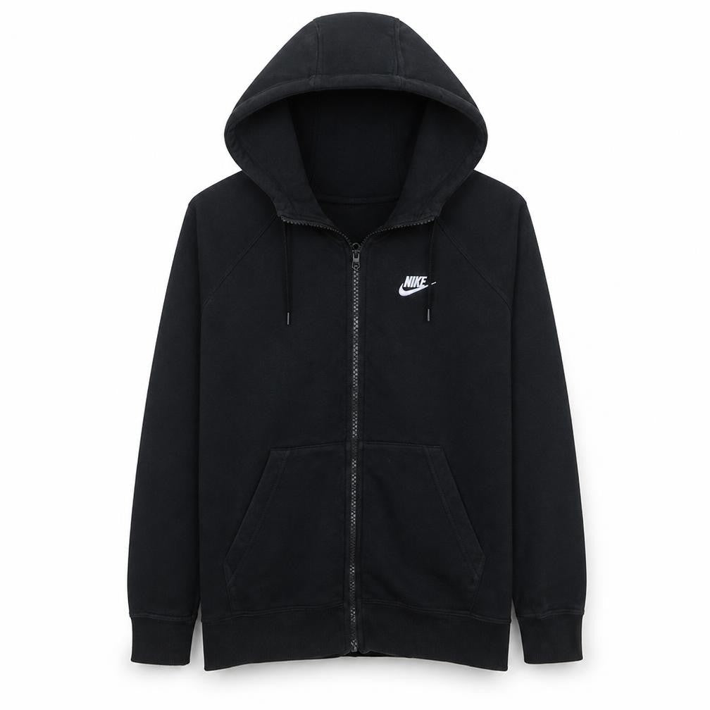 Nike Men's Black Full Zip Hoodie Size M Regular Fit Fleece