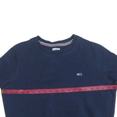 Tommy Jeans Men's Blue Regular Fit Crew Neck Sweatshirt Size S