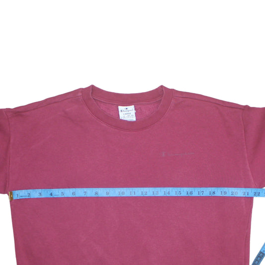 Champion Womens Maroon Large Crew Neck Pullover Sweatshirt