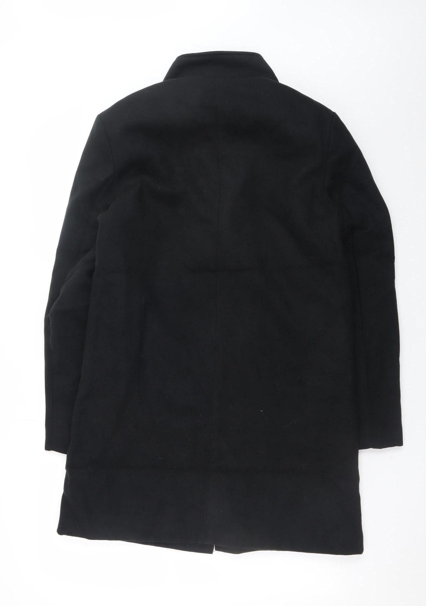 Fashion Men's Black XL Mid-Length Polyester Overcoat