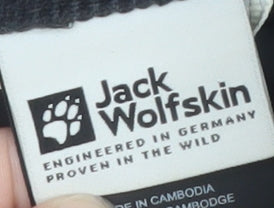 Jack Wolfskin Women Black Corduroy Puffer Jacket Size 10/12