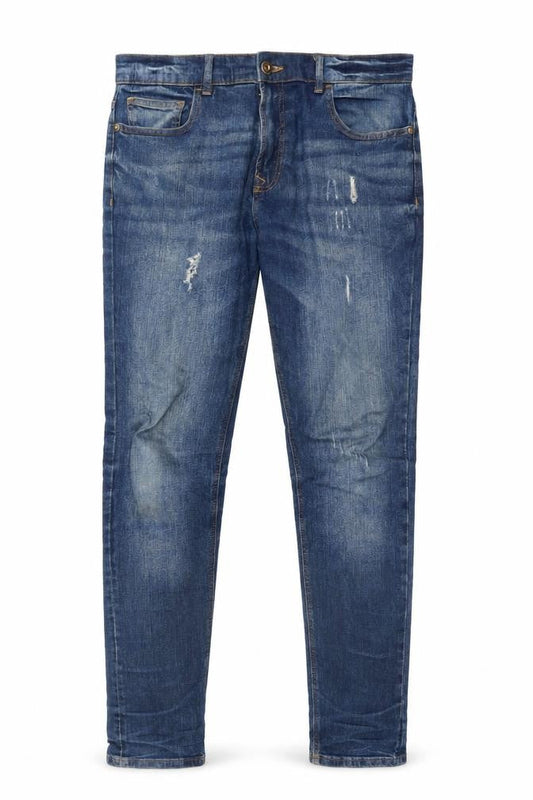 Next Men's Blue Straight Leg Denim Jeans 32W 33L Regular Fit