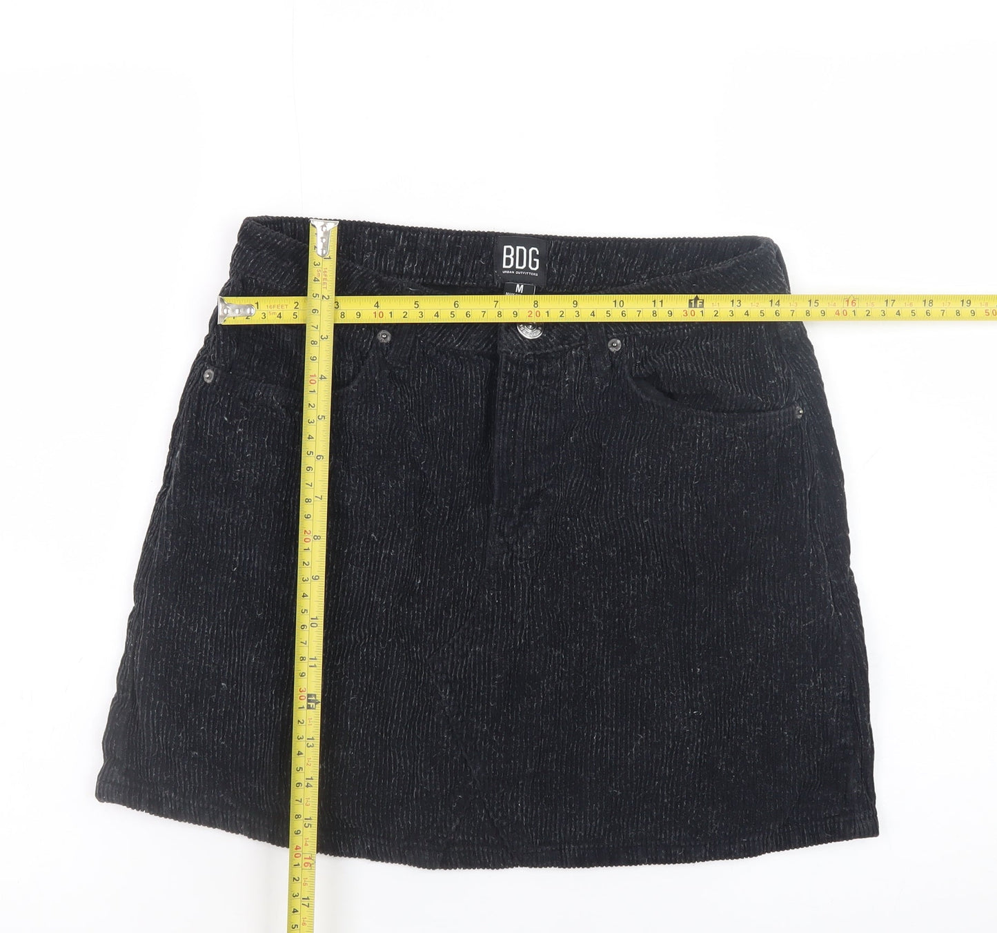 BDG Women’s Black Corduroy Mini Skirt Size M Casual Retro