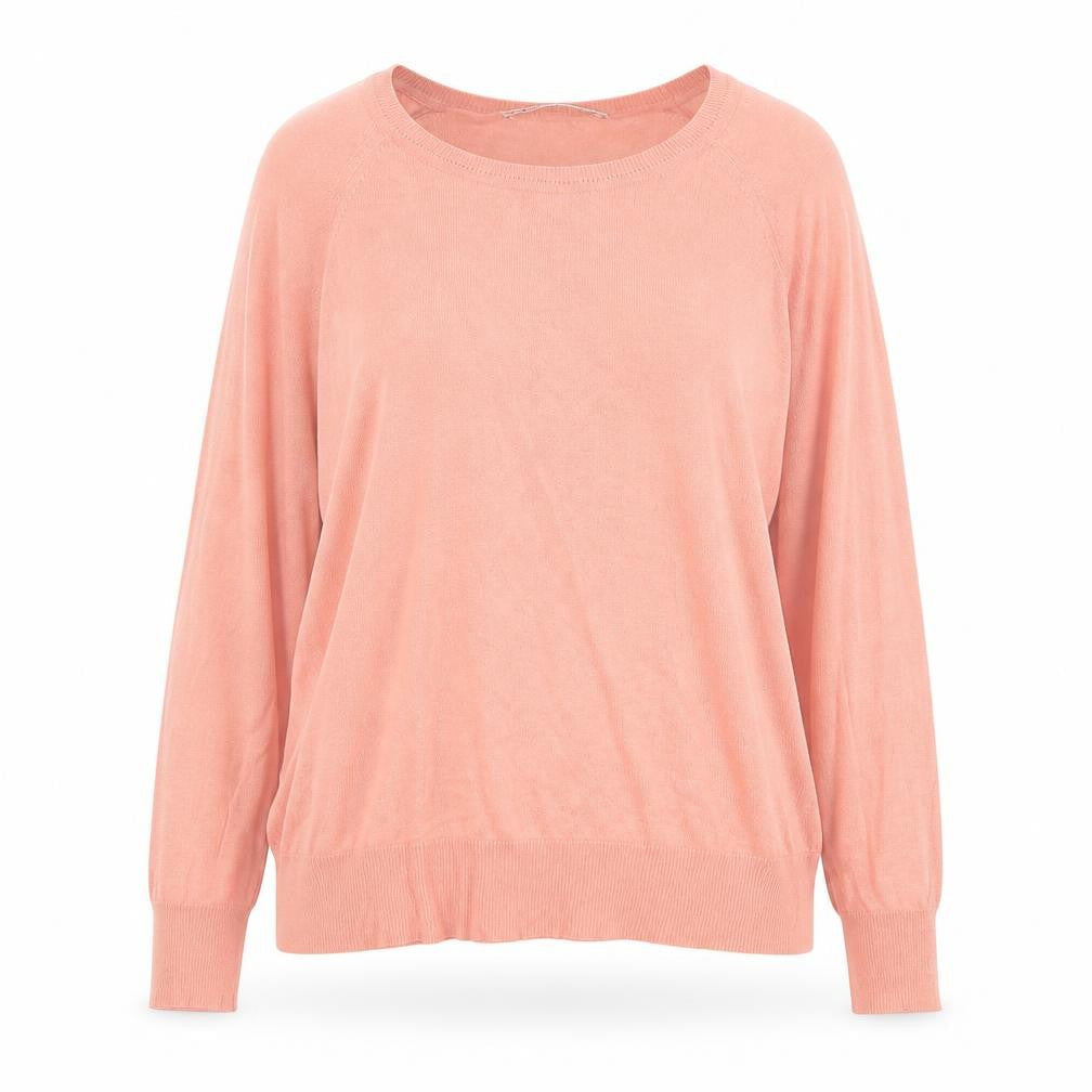 Zara Womens Pink Crew Neck Long Sleeve Pullover Jumper Size S
