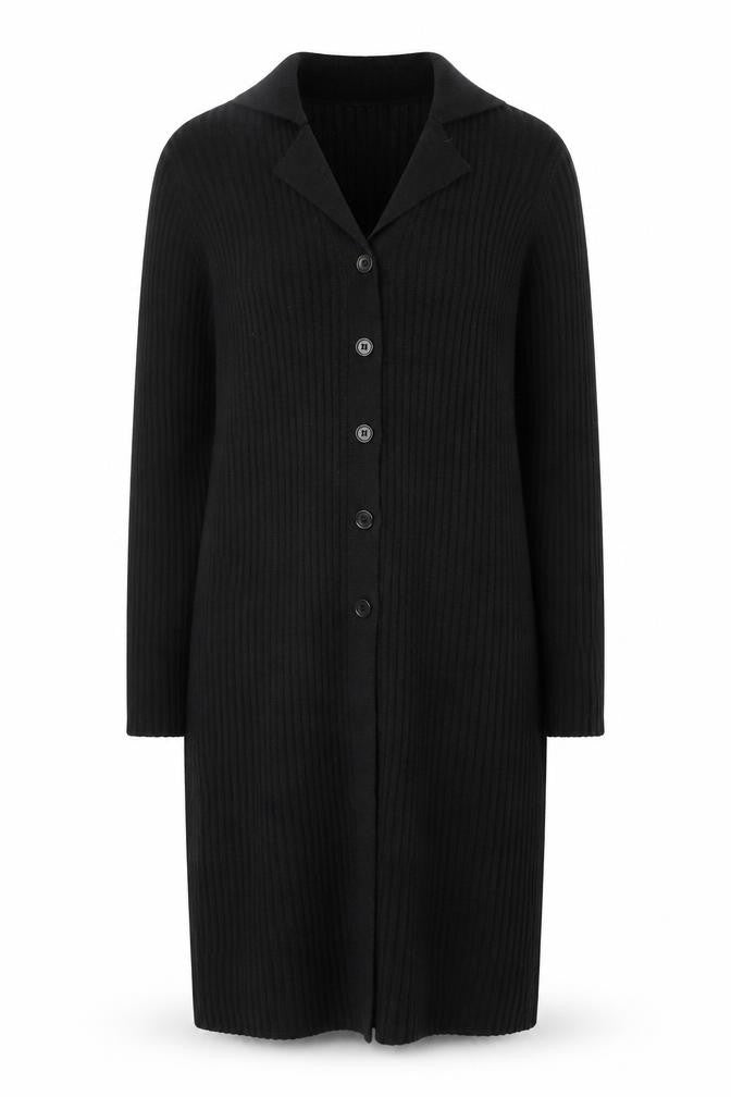 Jeff & Co Womens Black Knit Collared Shirt Dress L