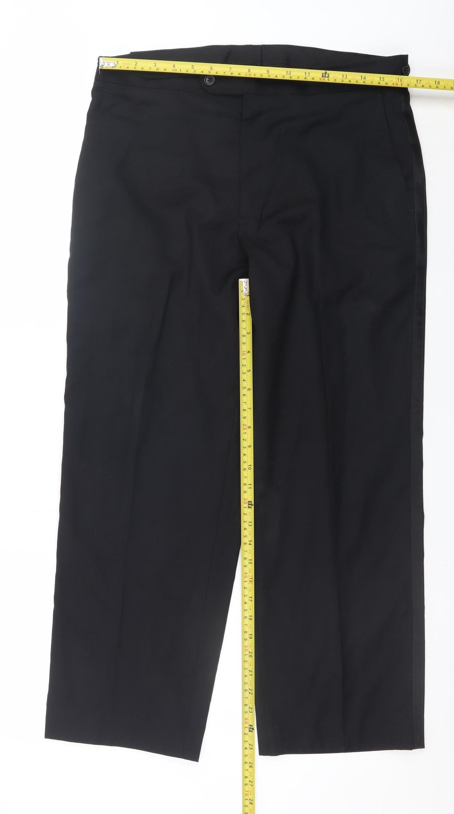 Taylor & Wright Men's Black 34R Dress Pants Formal Trousers