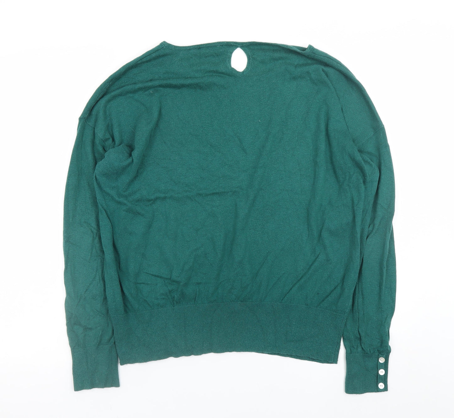 Next Women's Green Long Sleeve Round Neck Pullover Jumper Size 16