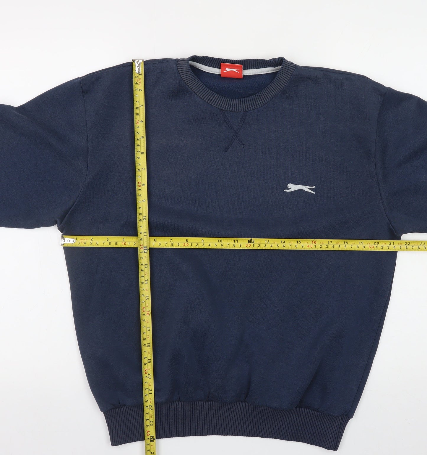 Slazenger Men's Blue Crew Neck Pullover Sweatshirt S Regular Fit