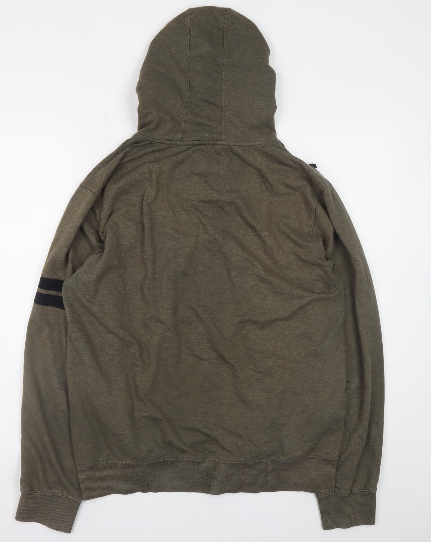 Metronaut Men's Green Full Zip Hoodie XL Regular Fit