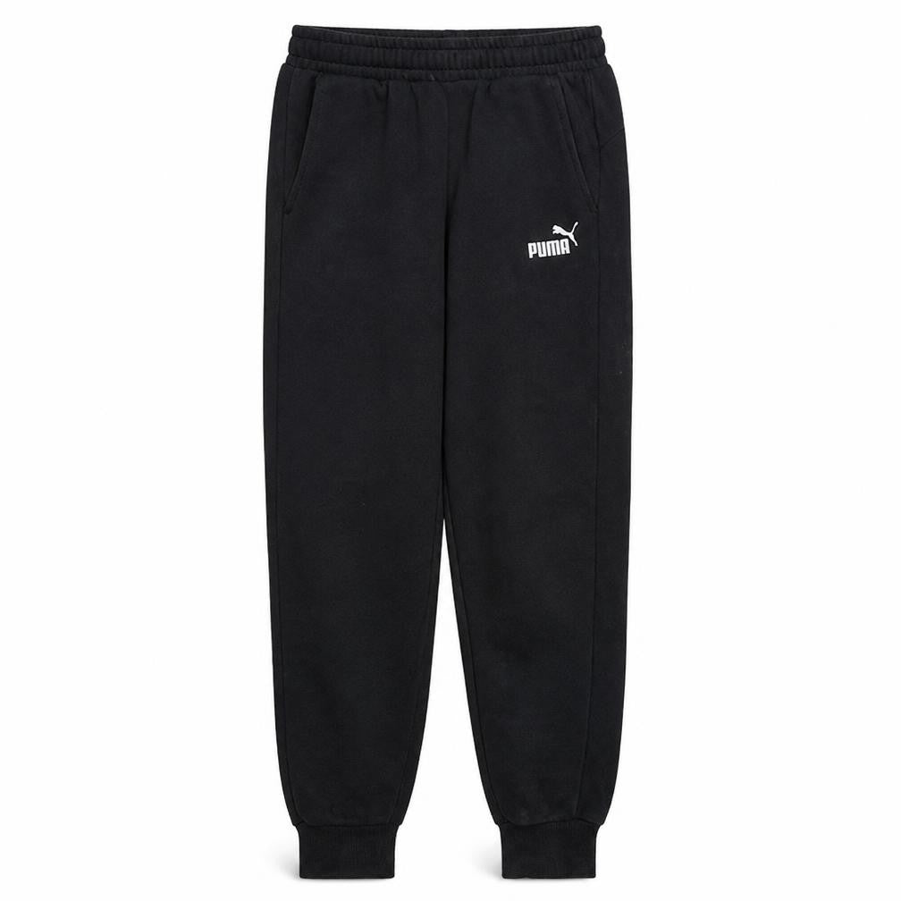 Front view of Puma Men's Black Small Regular Fit Fleece Sweatpants