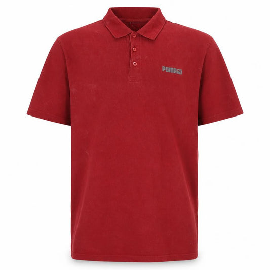 Puma Men's Red Cotton Collared Short Sleeve Polo Shirt XL