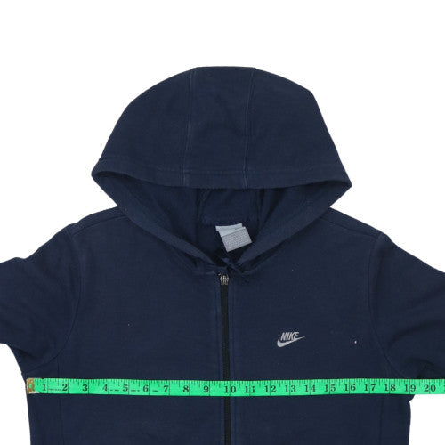 Nike Boys Blue Full Zip Fleece Hoodie - Size 10-11 Years Regular Fit