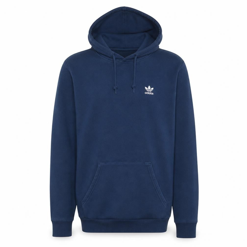Front view of Adidas Men's Navy Blue Pullover Hoodie XS Cotton Blend