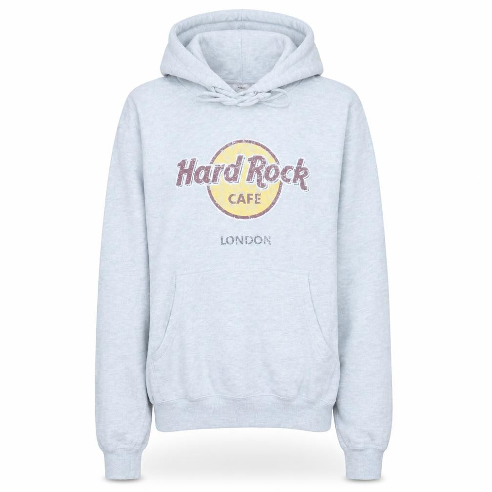 Hard Rock Cafe London Grey Hoodie Women Small Pullover Casual Cotton Blend
