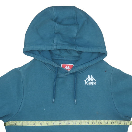 Kappa Mens Blue XS Pullover Hoodie with Logo Graphic Print