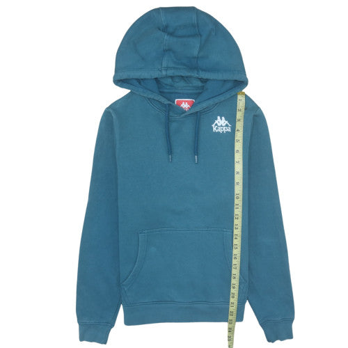 Kappa Mens Blue XS Pullover Hoodie with Logo Graphic Print