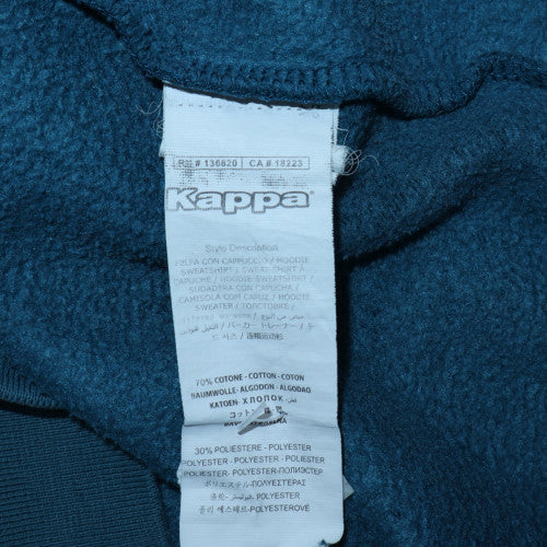 Kappa Mens Blue XS Pullover Hoodie with Logo Graphic Print