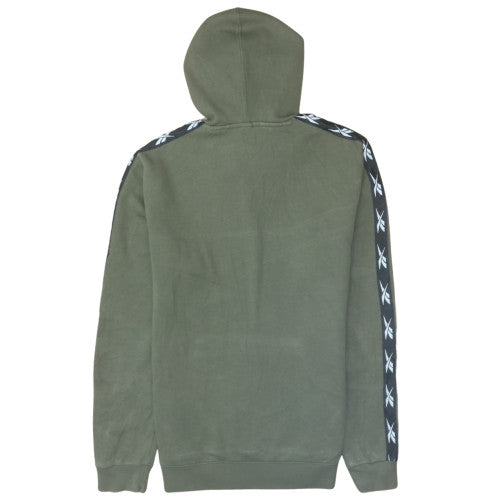 Reebok Men's Green Pullover Hoodie Small Logo Fleece Sweatshirt