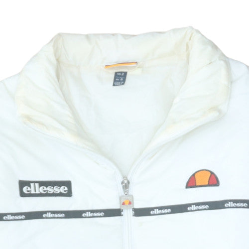 Ellesse Womens White UK 6 Puffer Windbreaker Jacket Polyester Lined