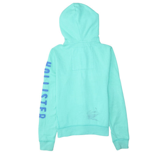 Hollister Women’s Blue Full Zip Hoodie Small Cotton Blend Casual
