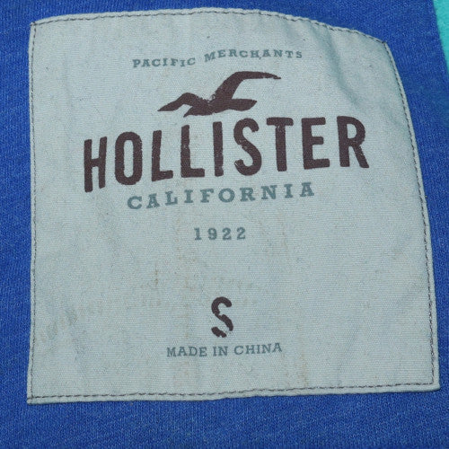 Hollister Women’s Blue Full Zip Hoodie Small Cotton Blend Casual