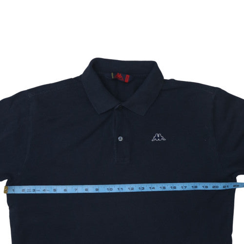 Kappa Men's Black Cotton Polo Shirt M Short Sleeve Classic Fit