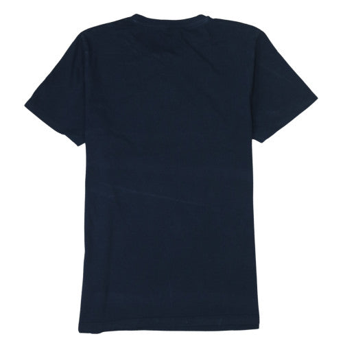 Jack & Jones Men's Blue Graphic Crew Neck Cotton T-Shirt Size L