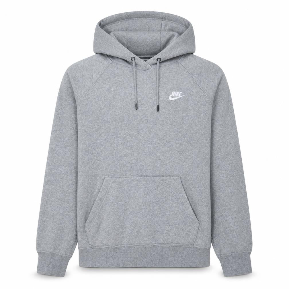 Nike Men's Grey Pullover Hoodie S Regular Fit Fleece Sweatshirt