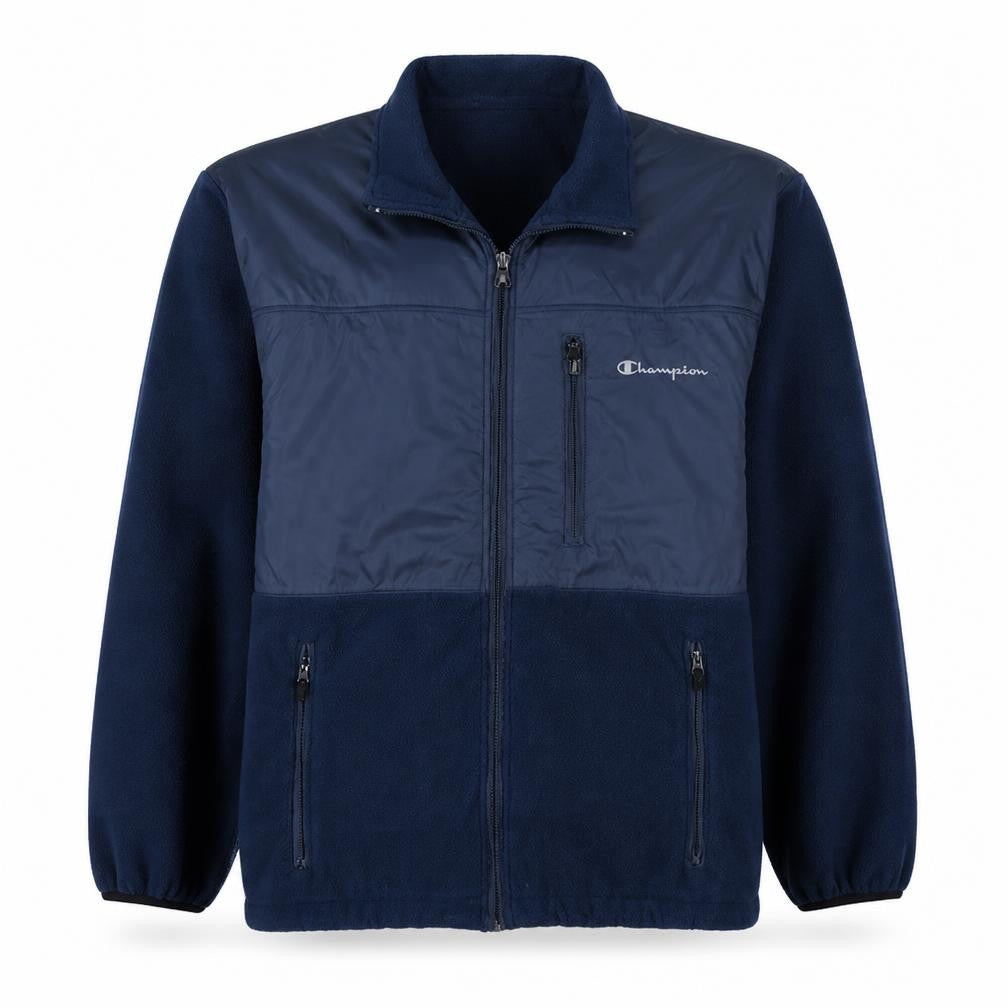 Champion Men's Blue L Fleece Lined Full Zip Basic Jacket