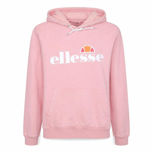 Ellesse Womens Pink Hoodie UK 12 Cotton Blend Long Sleeve Pullover