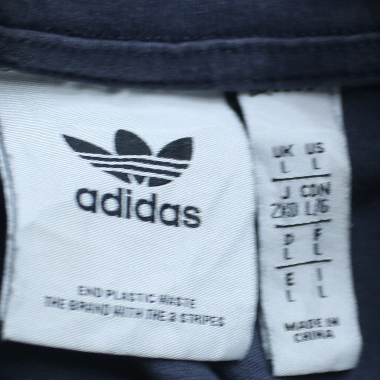 Adidas Men's Blue Long Sleeve Graphic Cotton Top Size L