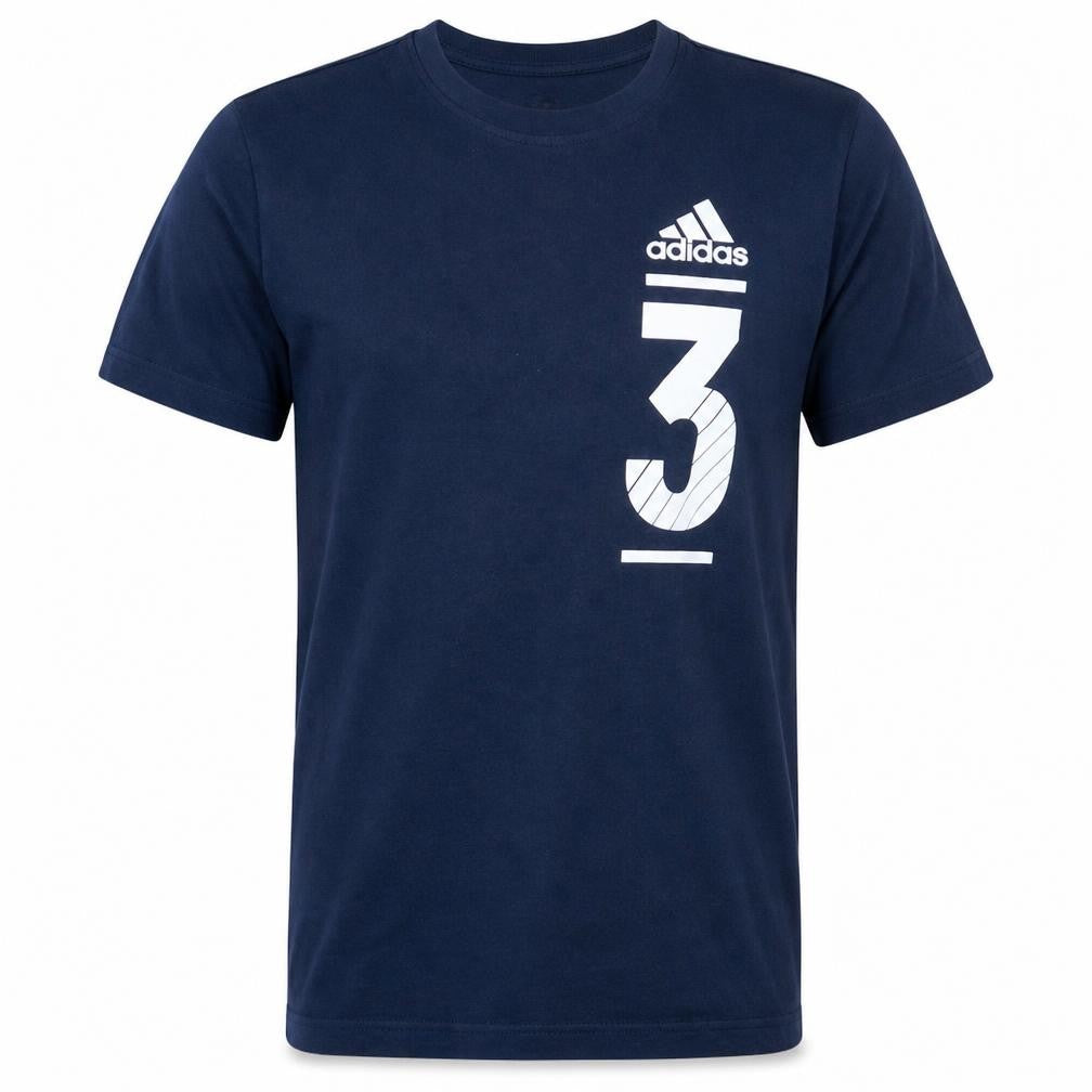 Adidas Men's Blue Graphic Logo Sports T-Shirt Size S