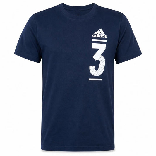 Adidas Men's Blue Graphic Logo Sports T-Shirt Size S