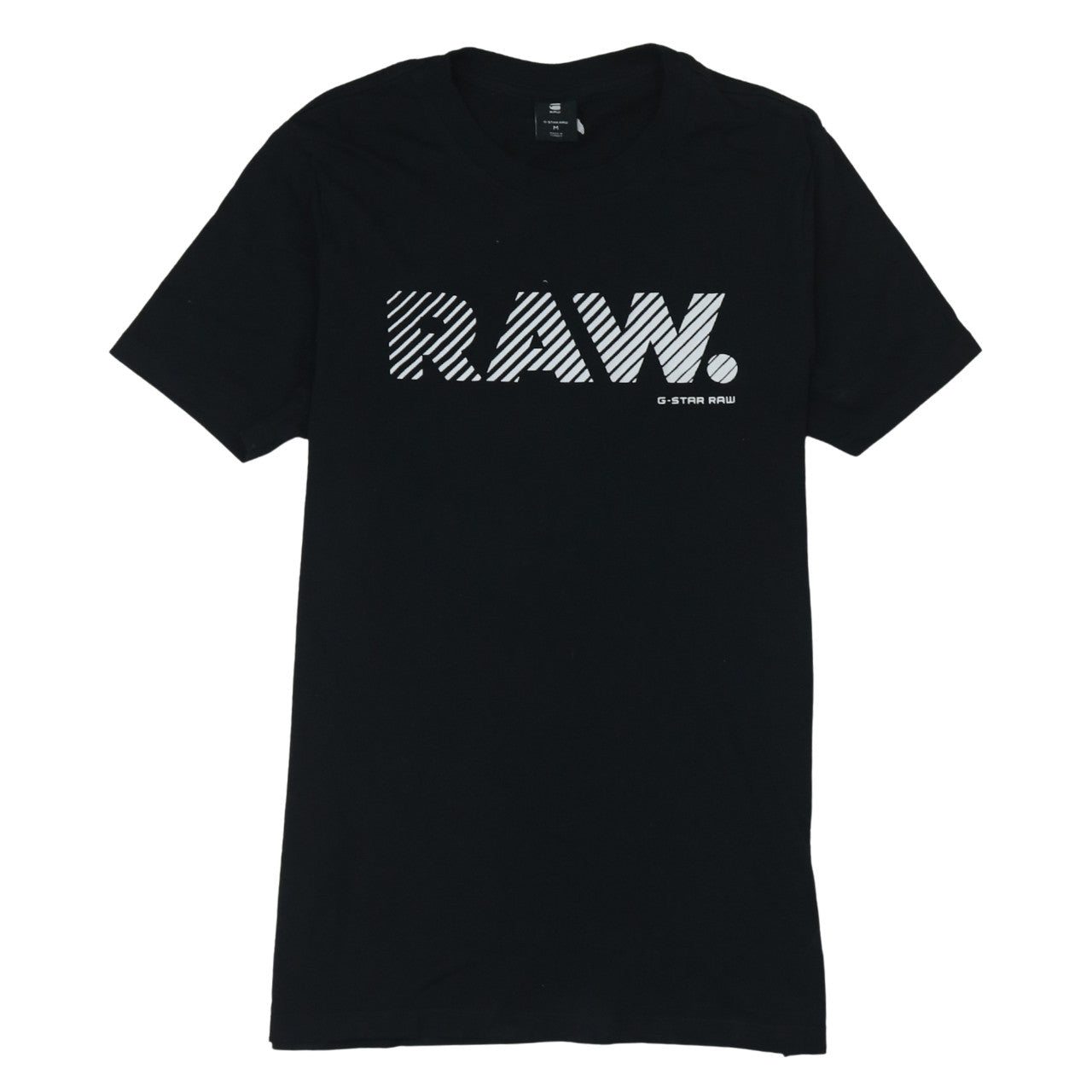 G-Star RAW Men's Black Slim Fit Graphic Logo T-Shirt Size M