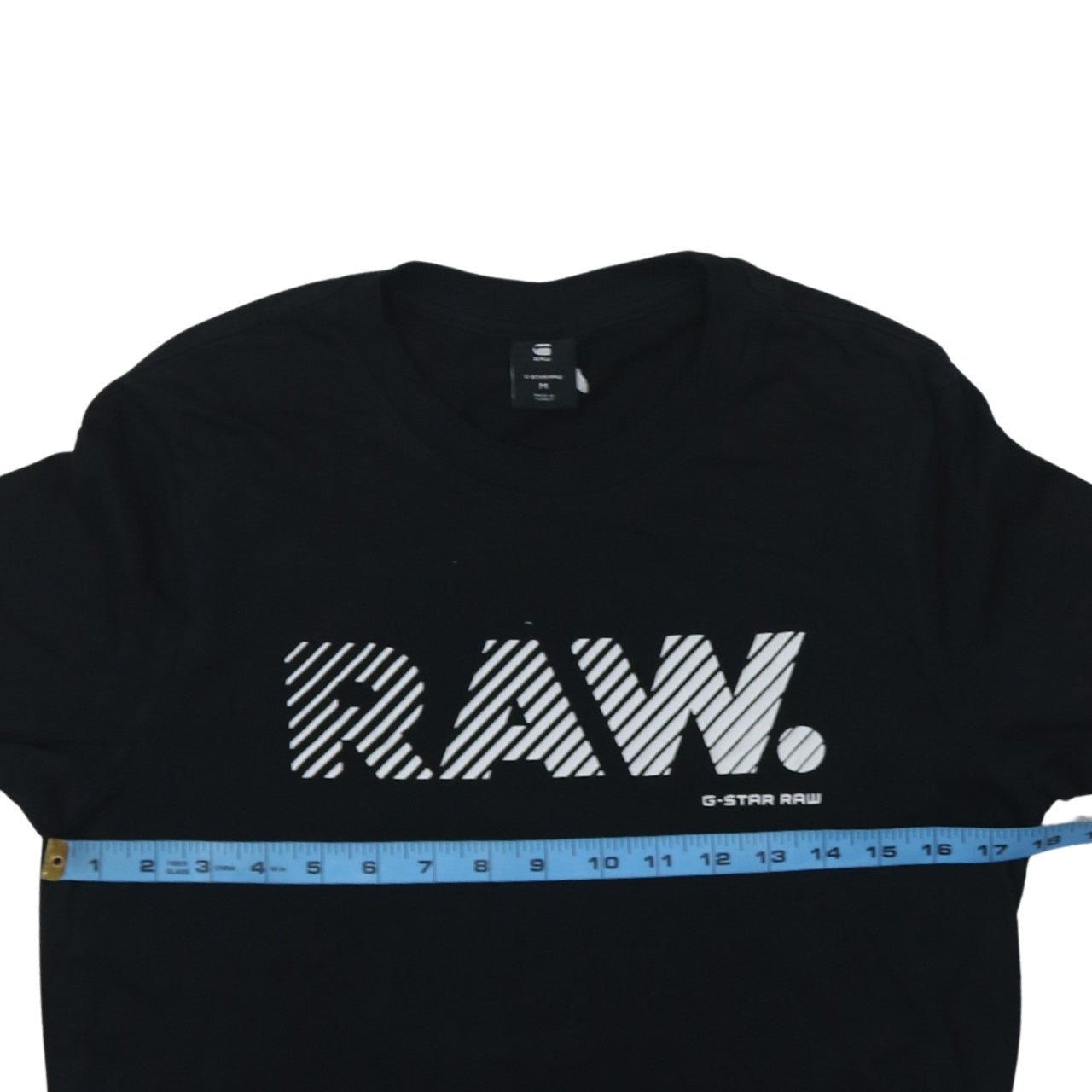 G-Star RAW Men's Black Slim Fit Graphic Logo T-Shirt Size M